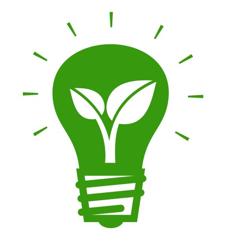 Eco-friendly leaf bulb Royalty Free Vector Image