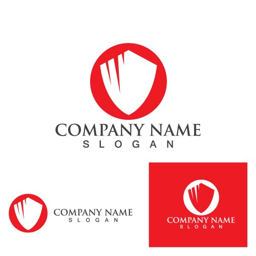Secuirt shield guard logo and symbol Royalty Free Vector