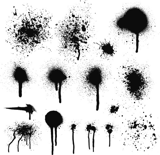 Template spray graffiti hand drawn stencil Vector Image