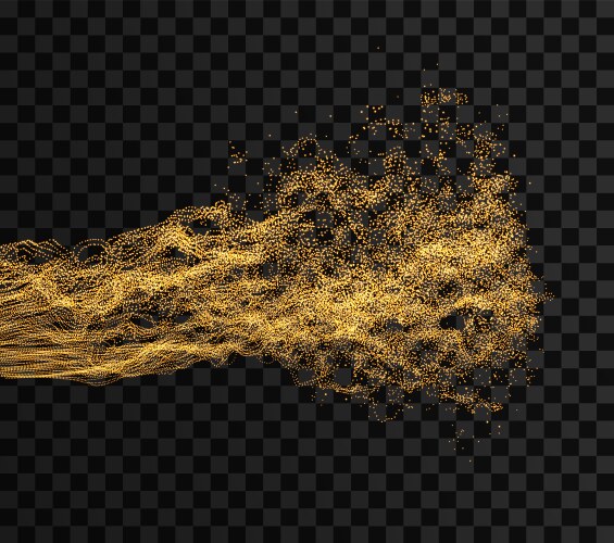 Array with dynamic particles wavy background vector image