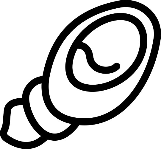 Larva of insect developing inside cocoon with body Vector Image