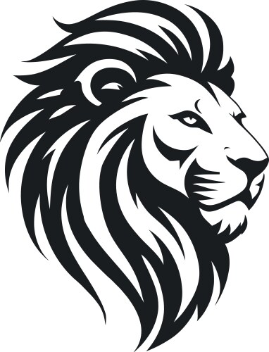 Lion head emblem logo and iconlion Vector Image