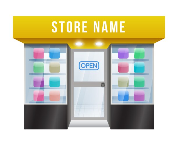 Shop front or store view Royalty Free Vector Image