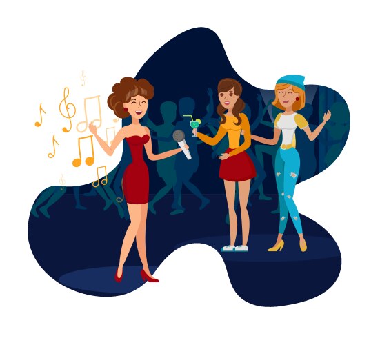 night club party concert flat vector image