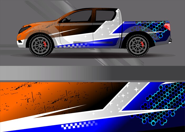 Abstract Car Wrap Racing Background Vector Image