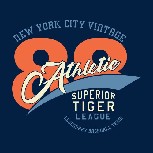 New York Vintage Athletic Logo Vector Image