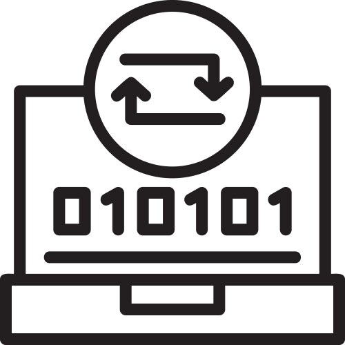 Swift sync linear style icon design vector image