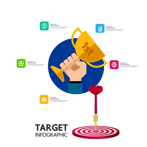 business and success target vector image