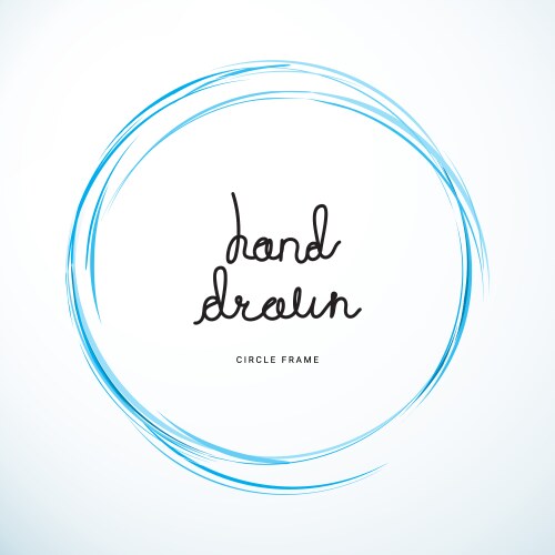 Hand drawn circle Royalty Free Vector Image - VectorStock