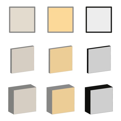 Isometric square design geometric block elements vector image