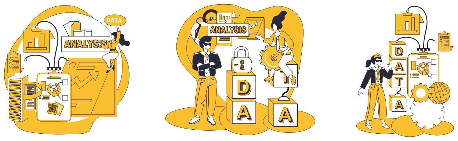 Big data database repository knowledge empowers vector image