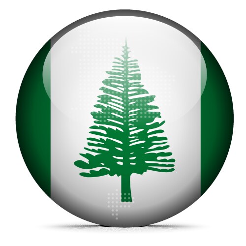 Map with dot pattern on flag button of territory vector image