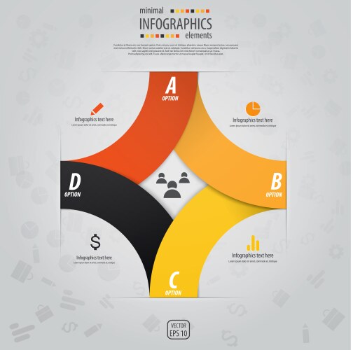 Minimal Infographic Elements vector image