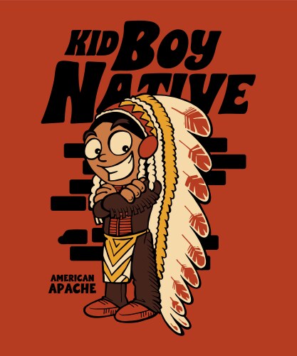 Boy wearing native national costume of american – Royalty-Free Vector ...