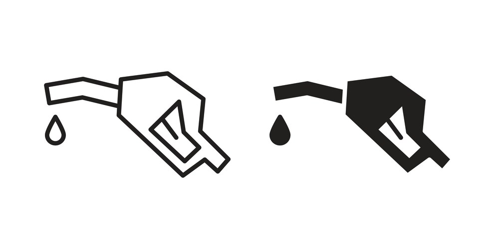 Fuel icon symbol on white background flat design Vector Image