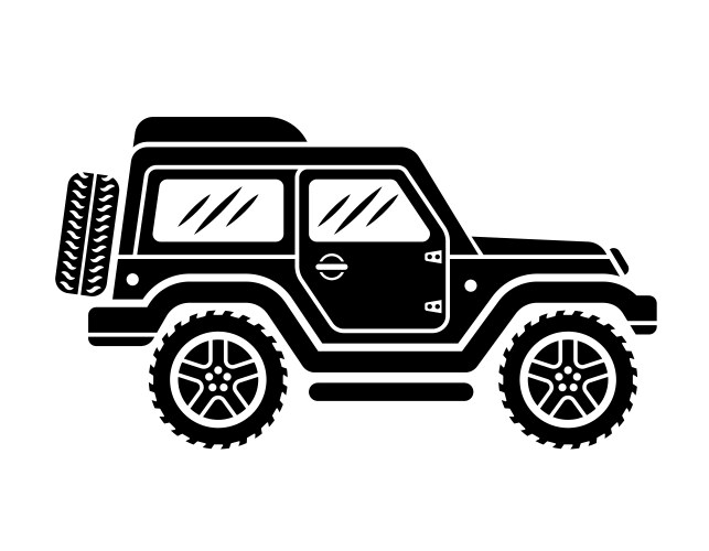Off-road car isolated on white Royalty Free Vector Image