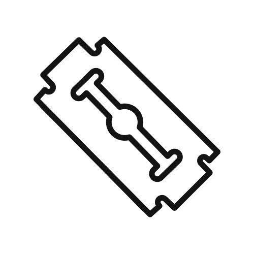 Blade razor icon black and white sign Royalty Free Vector