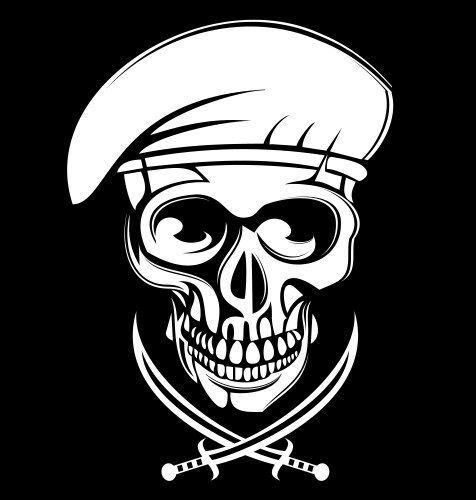 Skull and Crossbones - White Skulls Vector Image
