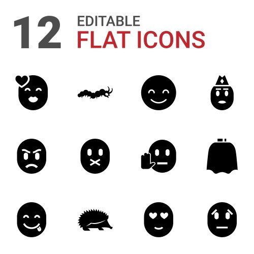 22 character icons Royalty Free Vector Image - VectorStock