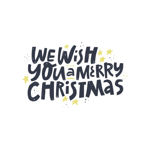Christmas wish quote hand drawn lettering Vector Image