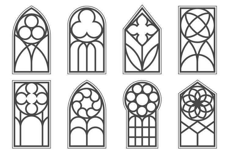Gothic Round Window Pattern – Royalty-Free Vector | VectorStock