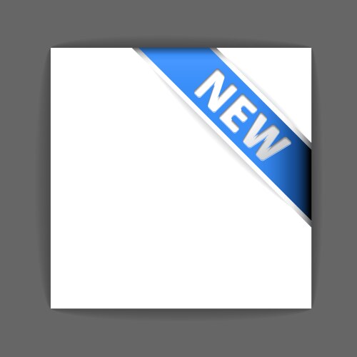 Blue Ribbon Corner Detail Royalty Free Vector Image