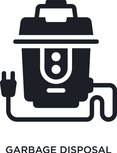 Garbage disposal isolated icon simple element vector image