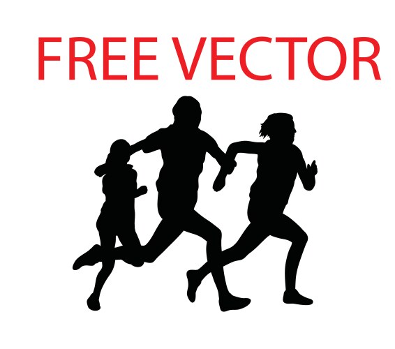 Running sport silhouette art design vector image