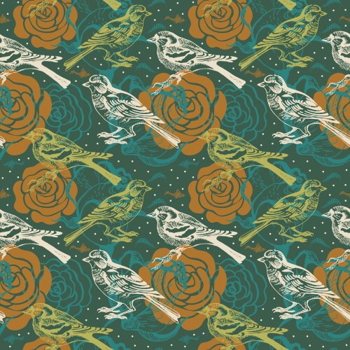Seamless floral pattern with roses Royalty Free Vector Image