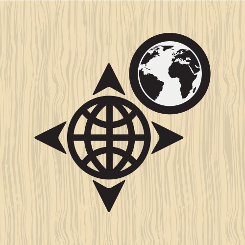 Global positioning system design Vector Image