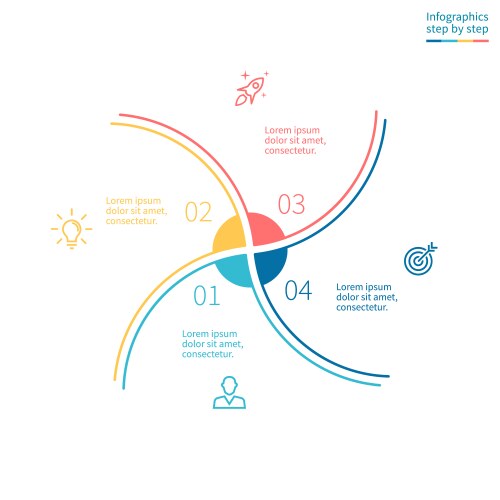 Circular arrows chart ui element template Vector Image