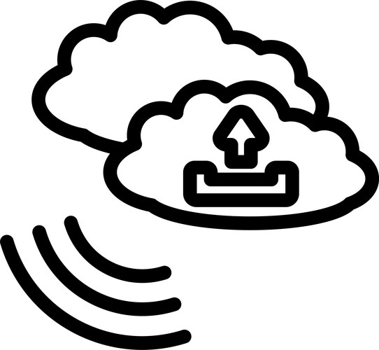 Cloud upload icon vector image