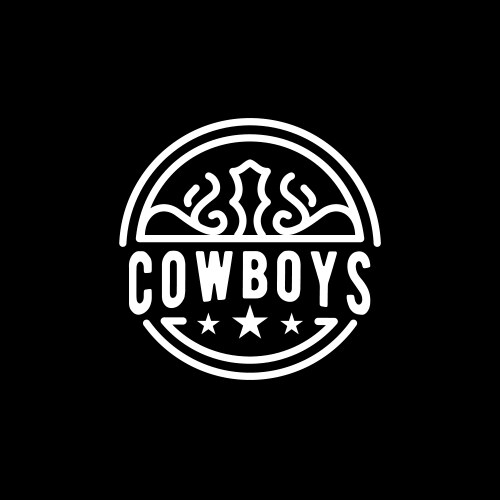 Classic country music for bar logo design vector image