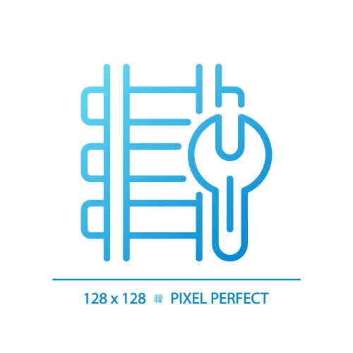 Monorail pixel perfect gradient linear icon Vector Image