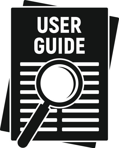 user guide papers icon simple style vector image