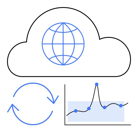 Cloud computing and data analysis connectivity vector image