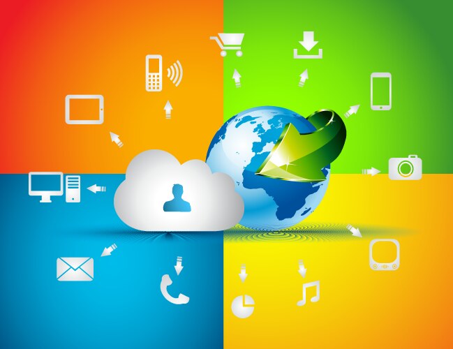 Cloud Technology Background Vector Image
