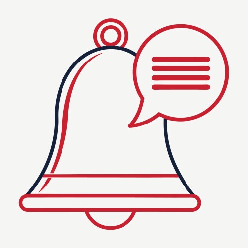 Modern notification icon design – Royalty-Free Vector | VectorStock