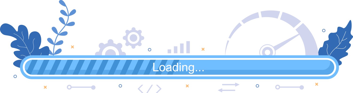 Website loading speed optimization with server vector image