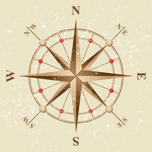 Vintage compass rose Royalty Free Vector Image