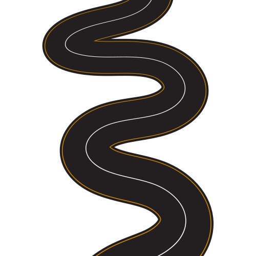Winding road Royalty Free Vector Image - VectorStock