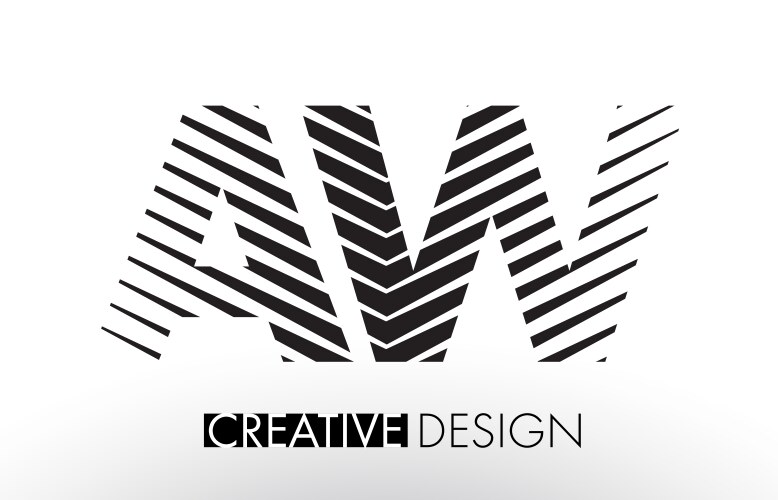 A w letter logo design creative aw letters icon Vector Image