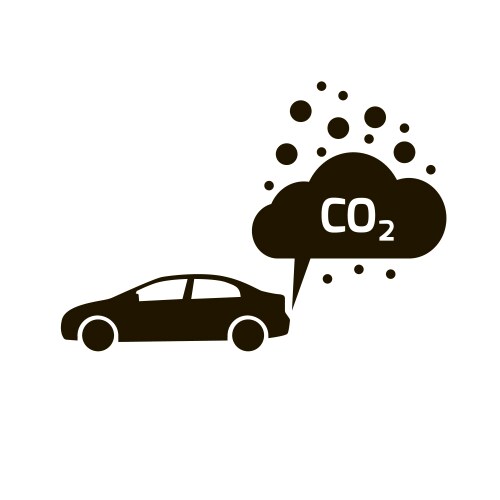 O2 to co2 carbon dioxide climate change Royalty Free Vector