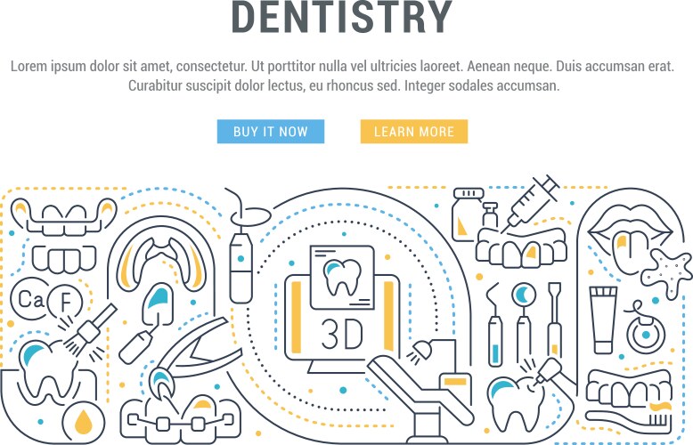 Dentistry and stomatology banner Royalty Free Vector Image
