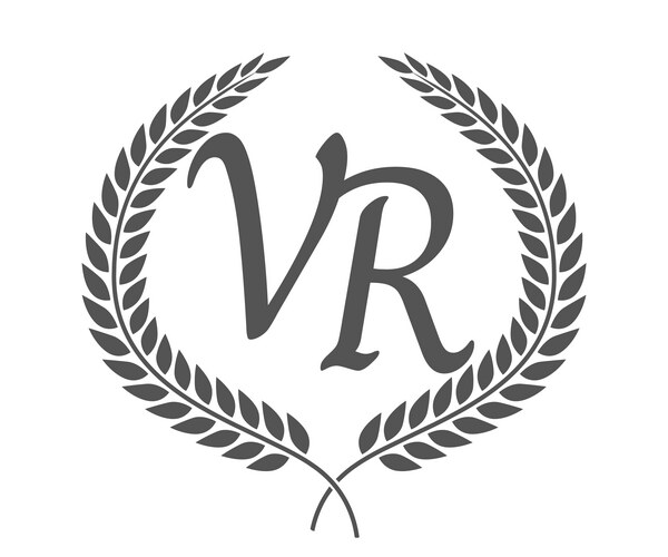Elegant VR Monogram Logo Vector Image