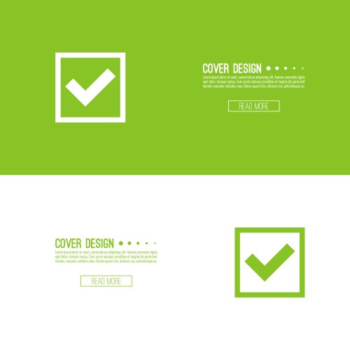Set buttons with check marks vector image