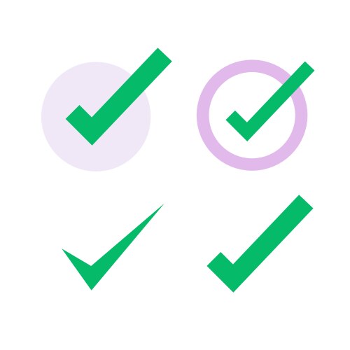 Check mark or tick checkbox icon checkmark vektorbild