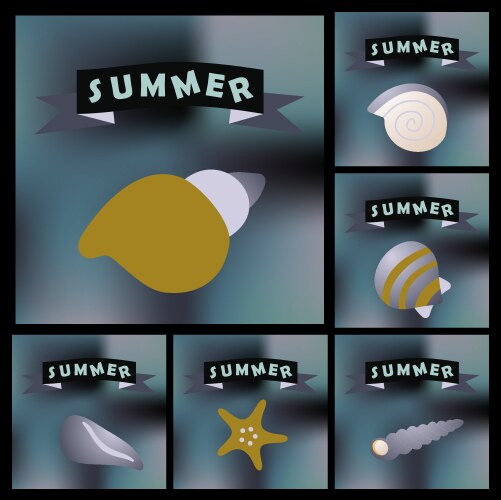 Star Shell Vector Sea shells and star Royalty Free Vector Image - VectorStock