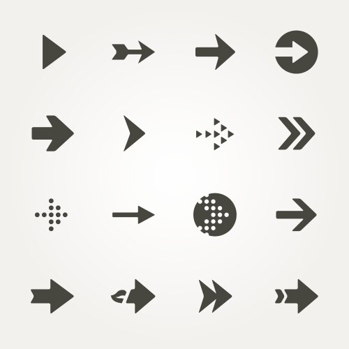 100 line icon set - arrows Royalty Free Vector Image