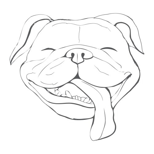 French Bulldog Cartoon Portrait Vector Image